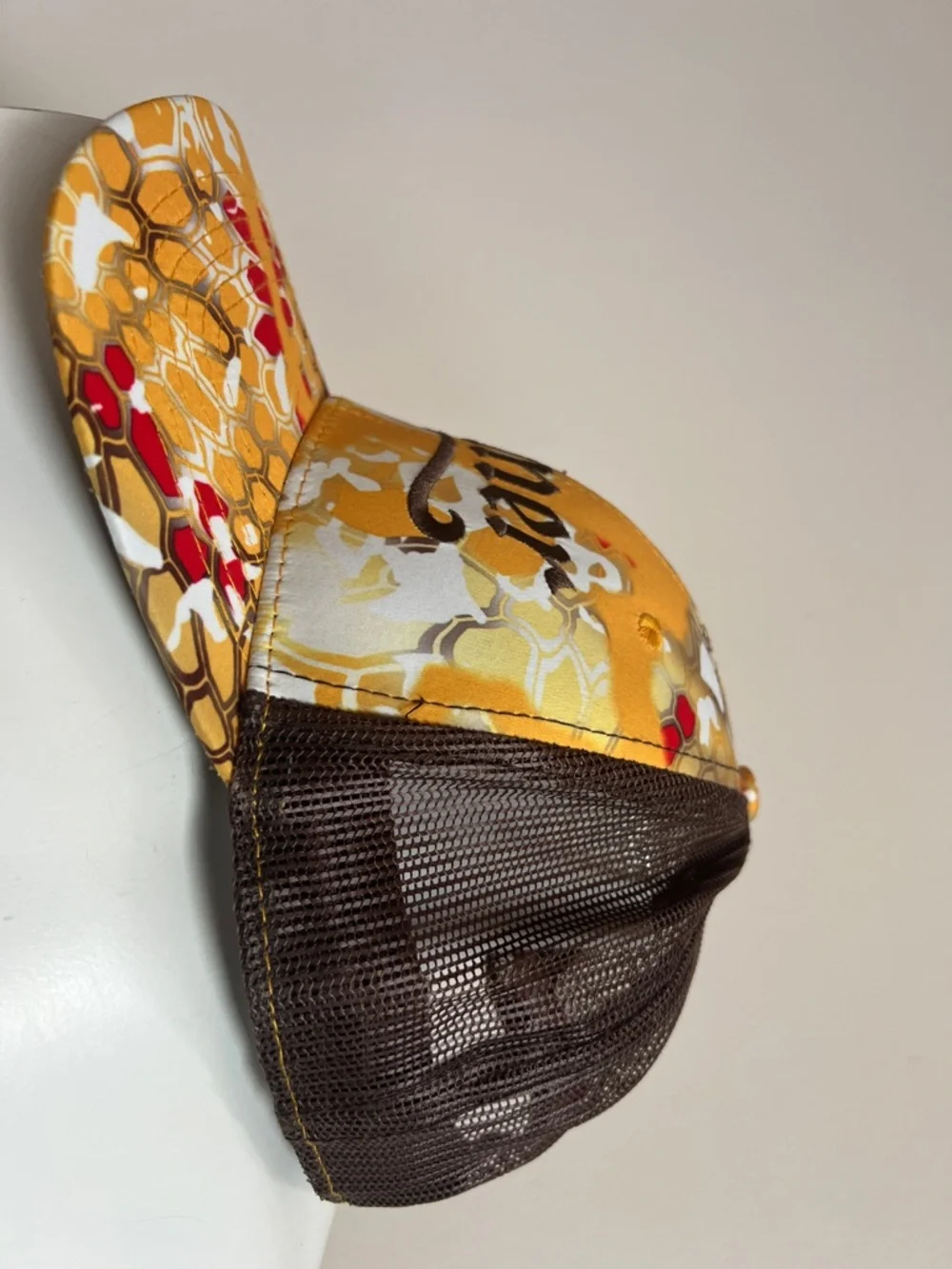 Shiner Logo Yellow Camo Trucker Hat by Outdoor cap
